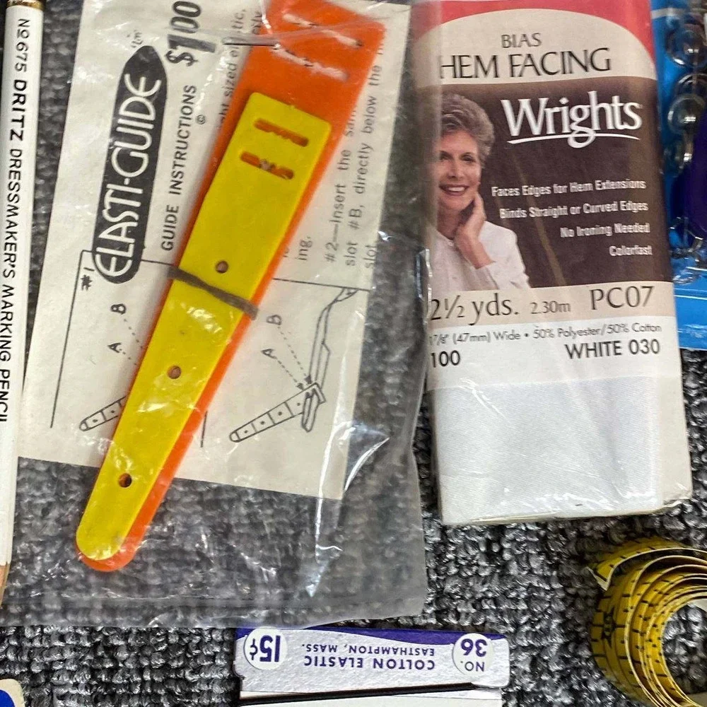 Singer Wrights Vintage Sewing Notions Lot Unisex OS Mixed Retro Craft‎ Supplies